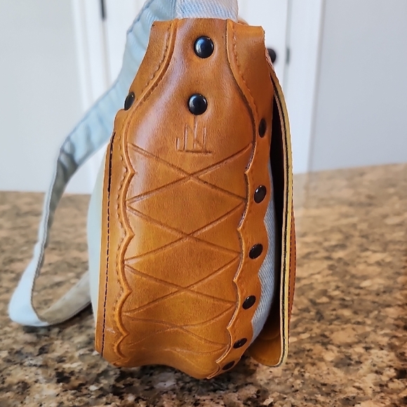 Mickey Mouse- Vintage Denim and Leather  Bag - Picture 4 of 8